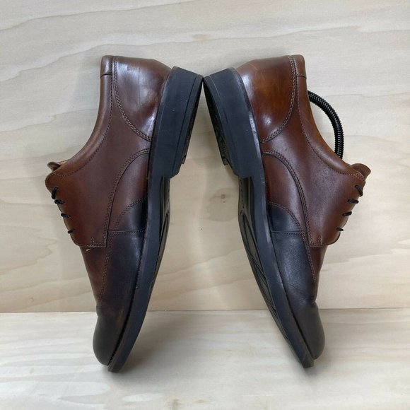 Ecco Mens Leather Lace Up Wingtip Brown Black Oxford Shoes Size EUR 46 US 13 main image 7